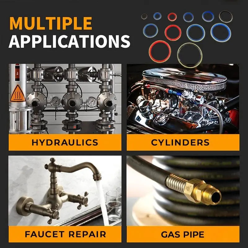 BowLift | 100 pieces rubber sealing washers assorted sealing set