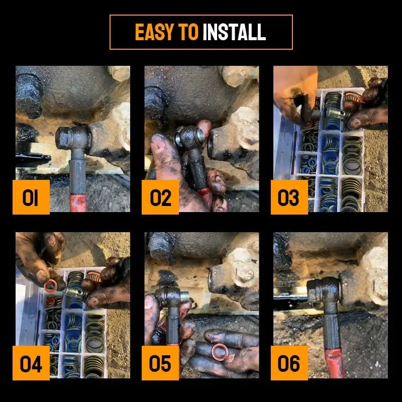 BowLift | 100 pieces rubber sealing washers assorted sealing set