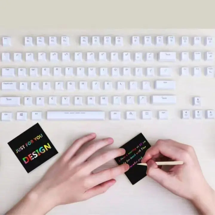 BowLift | 100 pieces rainbow scratch paper – creative, colorful & child-friendly