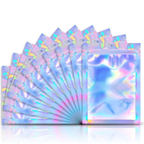 BowLift | 100-Pack: Resealable holographic foil bags