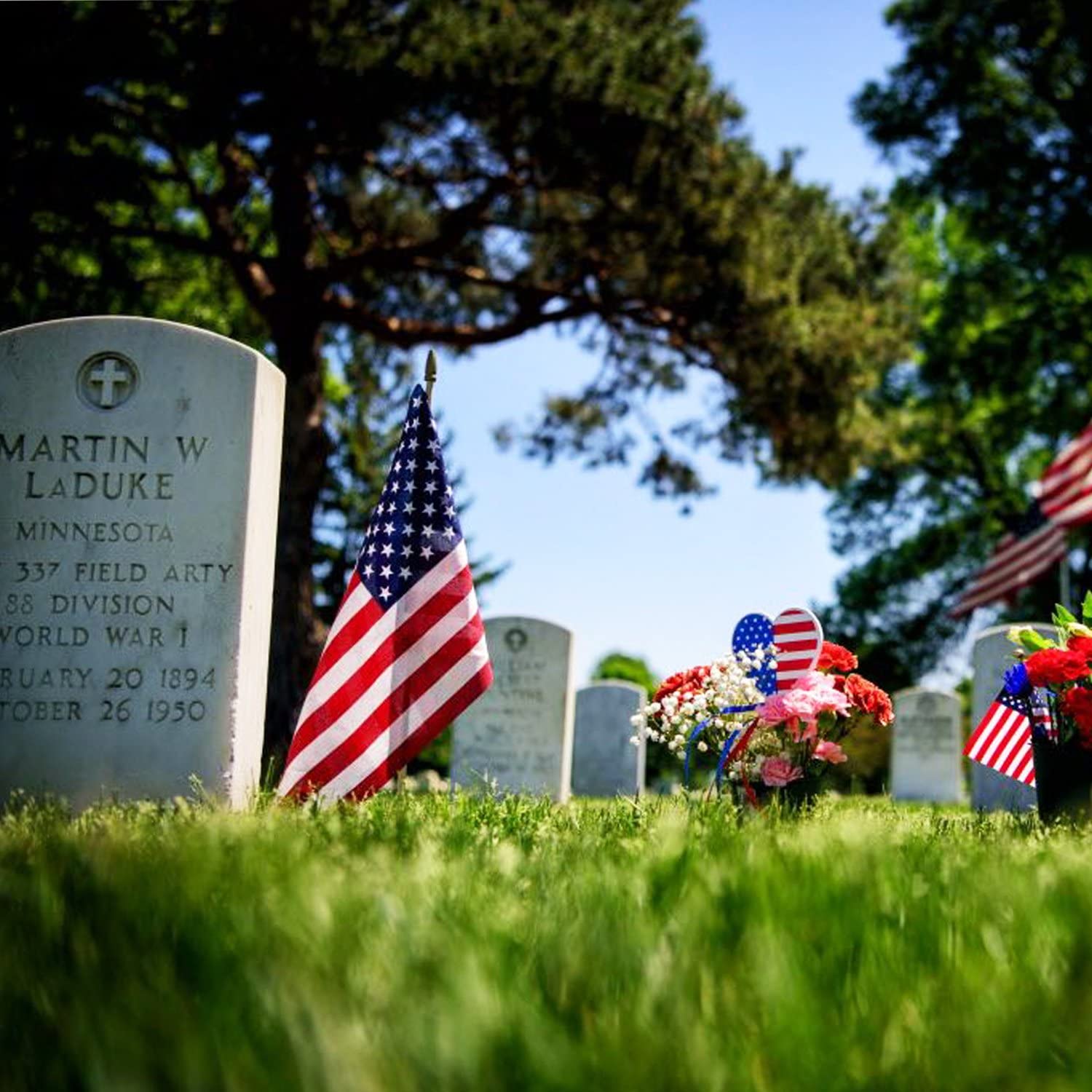 BowLift | 100-Pack: USA 4x6 in wooden stick flag