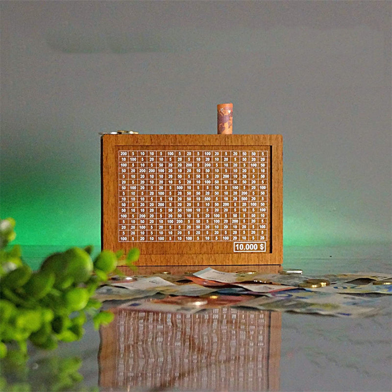BowLift | Wooden piggy bank with counter