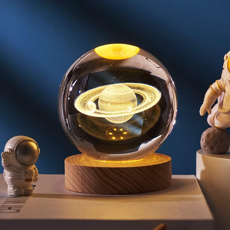 Crystal Ball with Wooden Base Light Bowlift