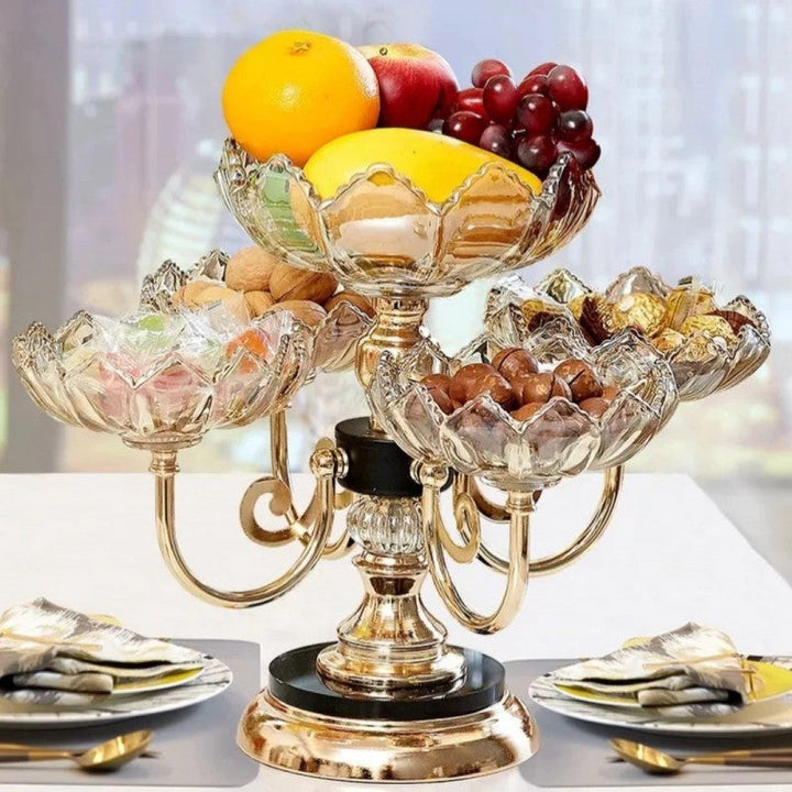 Rotating Dry fruit Plate Rack Bowlift
