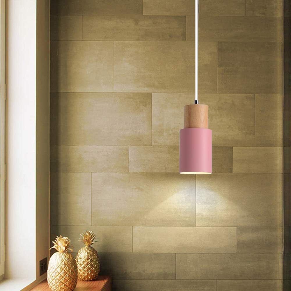 BowLift | Pendant Light Modern Wood Black Cylinder Fixture