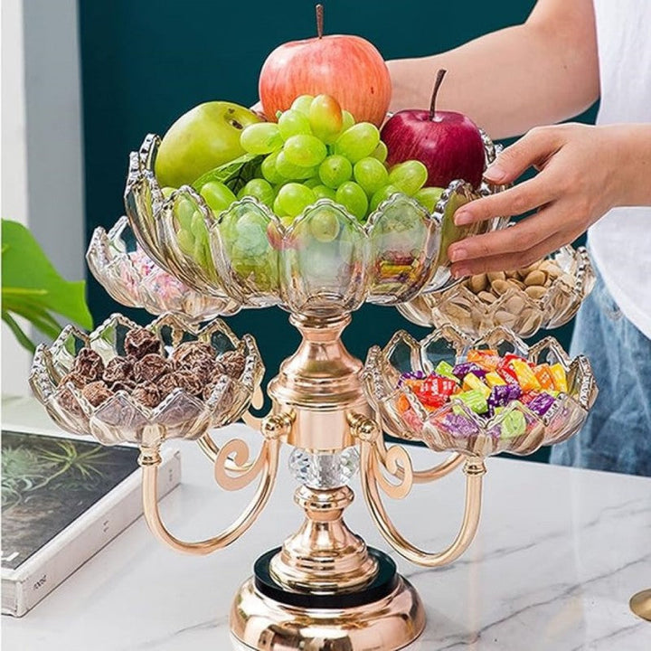 Rotating Dry fruit Plate Rack Bowlift