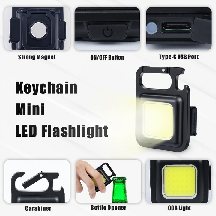 Mini Portable LED Keychain Light Mutifuction Bowlift
