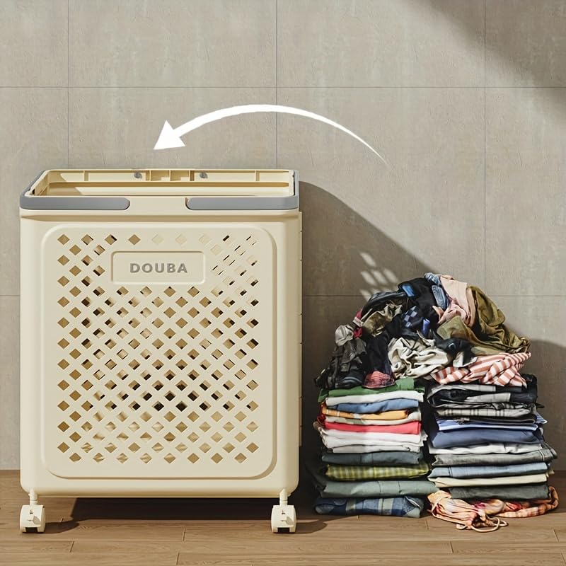 Large Capacity Movable Folding laundry Basket Bowlift