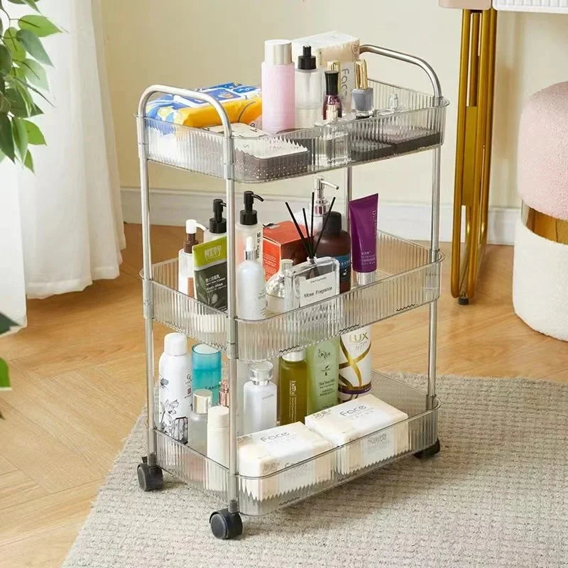 Acrylic Multifunction Storage Rolling Utility Cart Bowlift