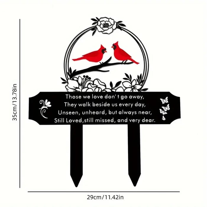 BowLift | Metal Cardinal Cemetery Memorial Stake