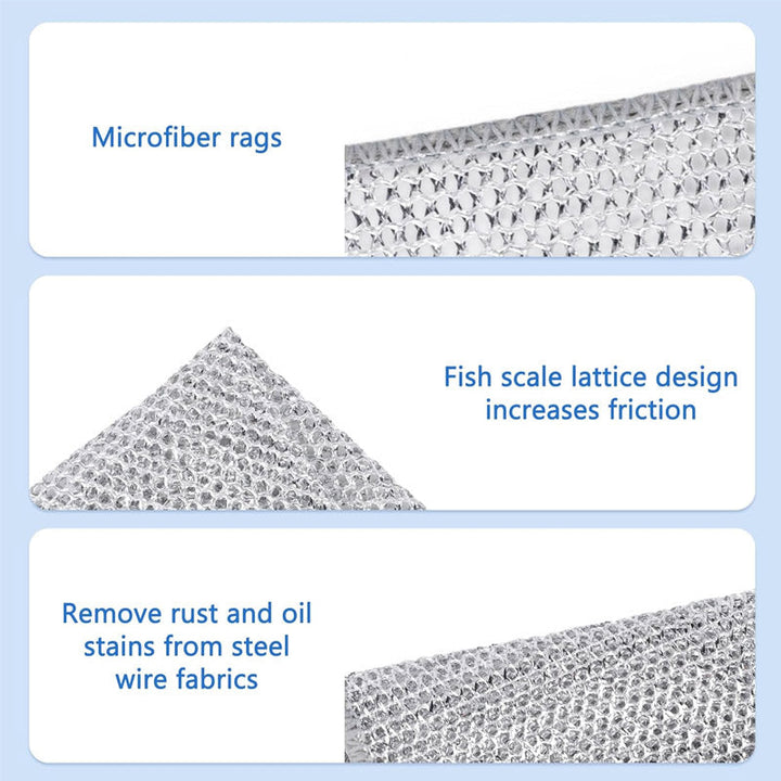 Wire Dishwashing Rags For Wet & Dry Pack of 5 Bowlift
