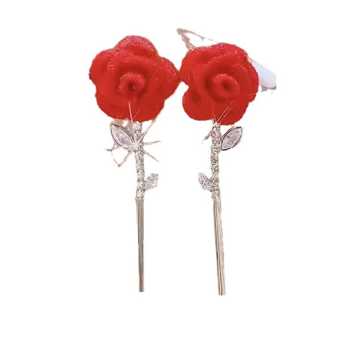 BowLift | Red Velvet Rose Earrings