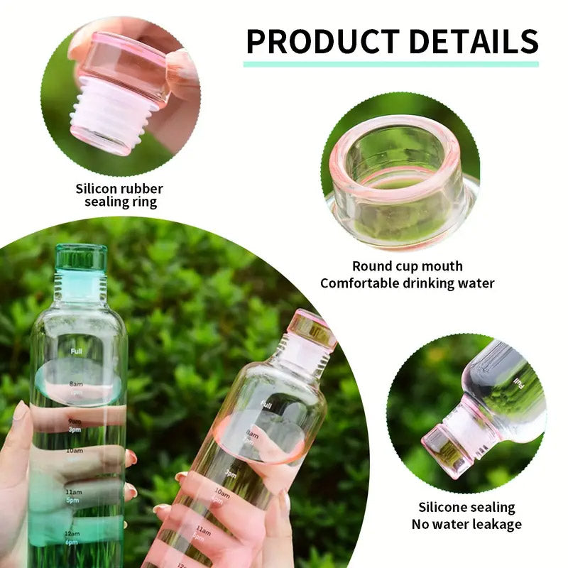 Plastic Water Bottles With Time Marker 500 ML Bowlift