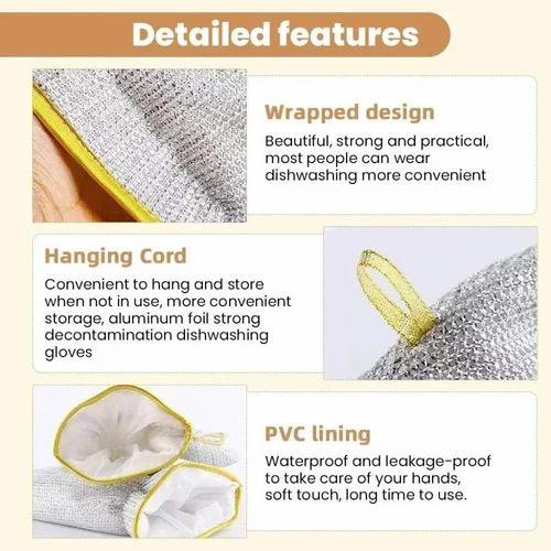 Wire Dishwashing Gloves (Pack of 2) Bowlift
