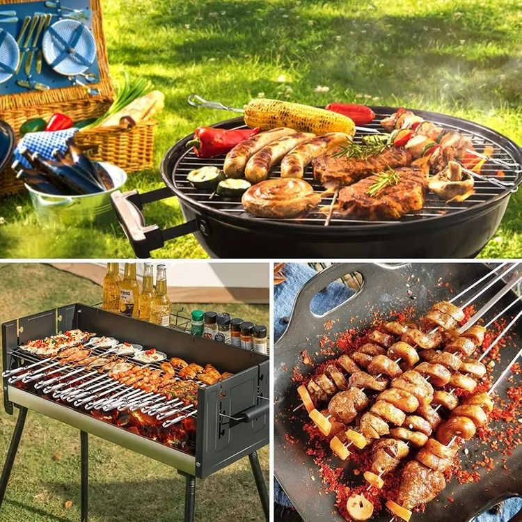 BowLift | Stainless Steel BBQ Tools Grill Skewers 10 Pieces