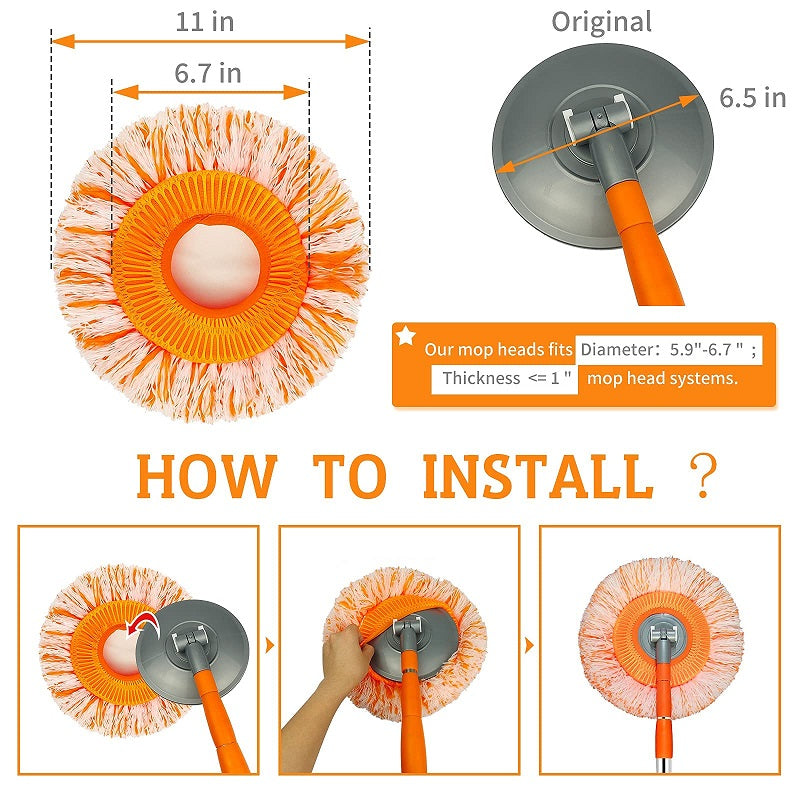 FlexiRein 360° Rotatable Microfiber Cleaning Mop | Bowlift