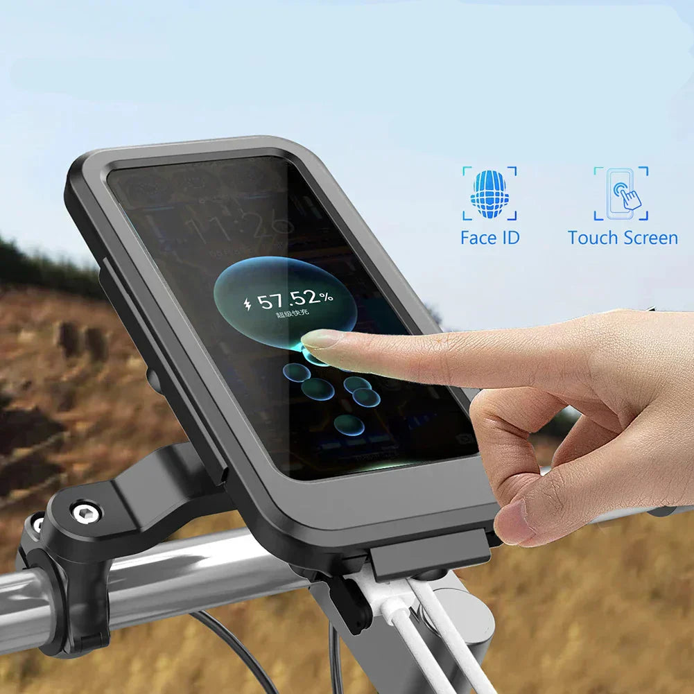 RideCharge Pro – Waterproof phone holder with USB and 15W wireless charging for bicycle and e-bike | Bowlift