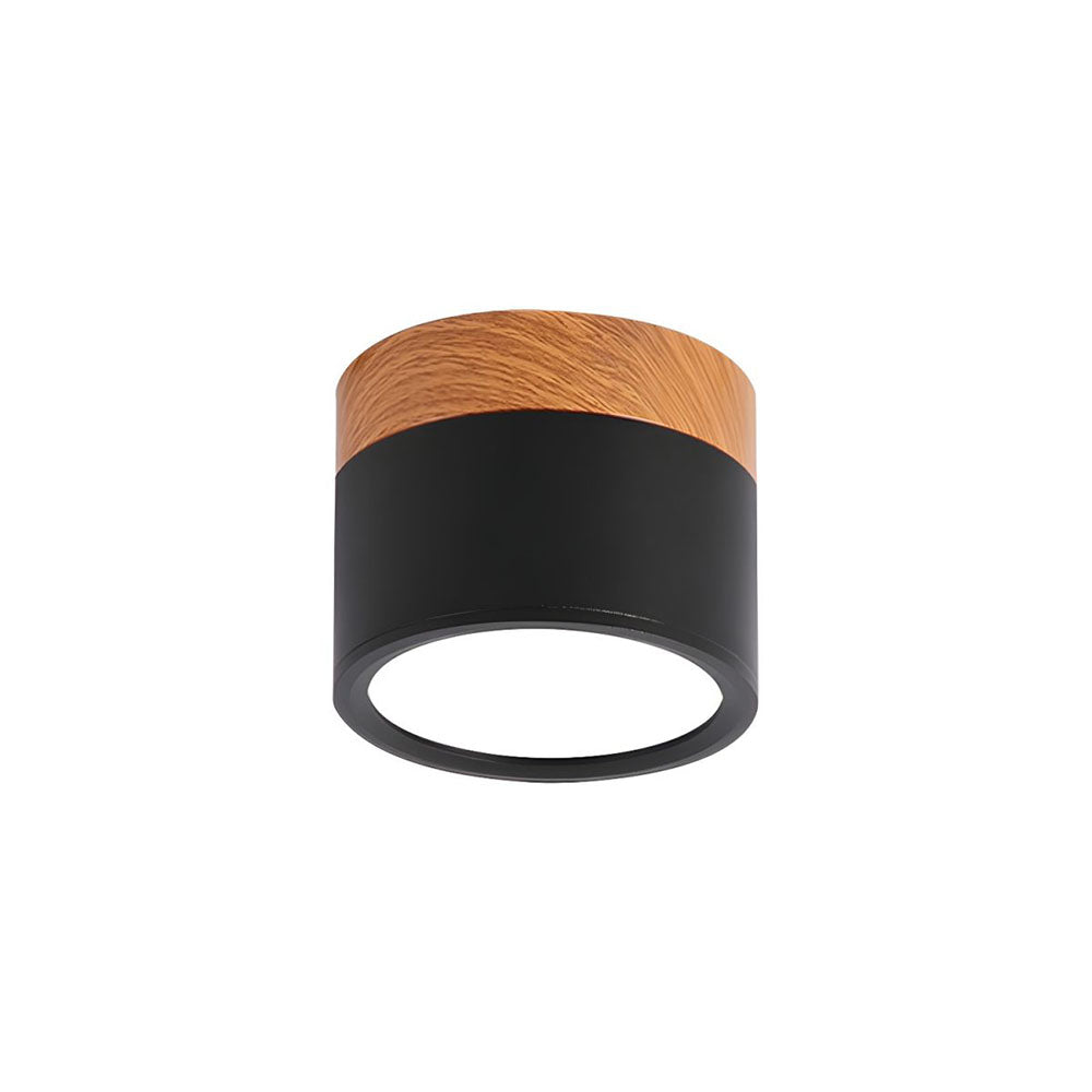 BowLift | Ceiling Light with Pink Flush Wood Finish