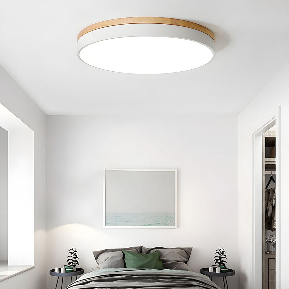 BowLift | Ceiling Light Modern Wood LED Flush Fitting