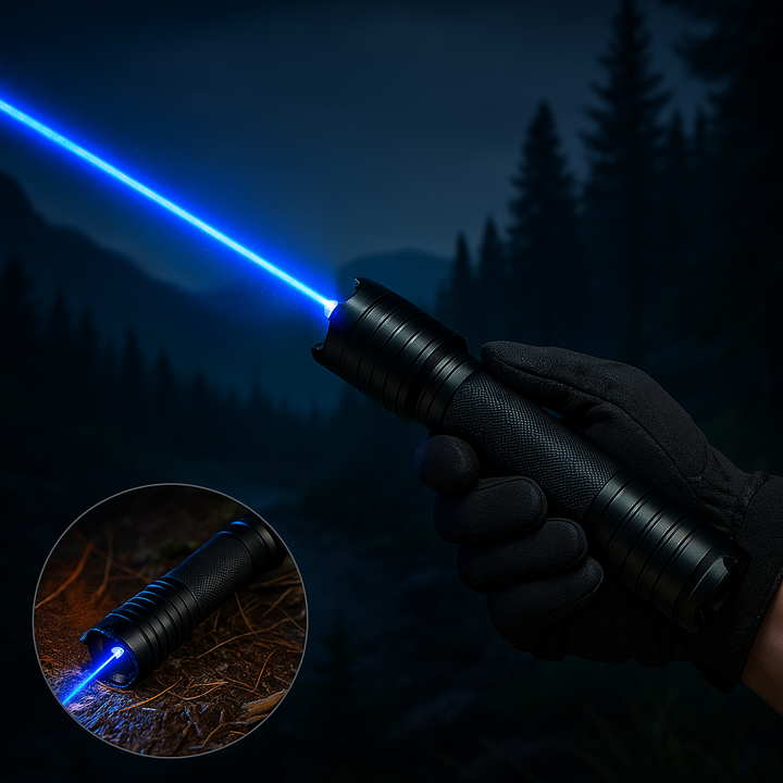 BowLift | Blue Beam Laser Torch | 450nm High-Intensity Optical Output | Tactical 5000m+ Range | Adjustable Focus Aluminum Chassis | Thermal Ignition Capable Flashlight