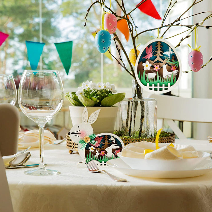 Wooden Easter Decoration with LED Light | Bowlift