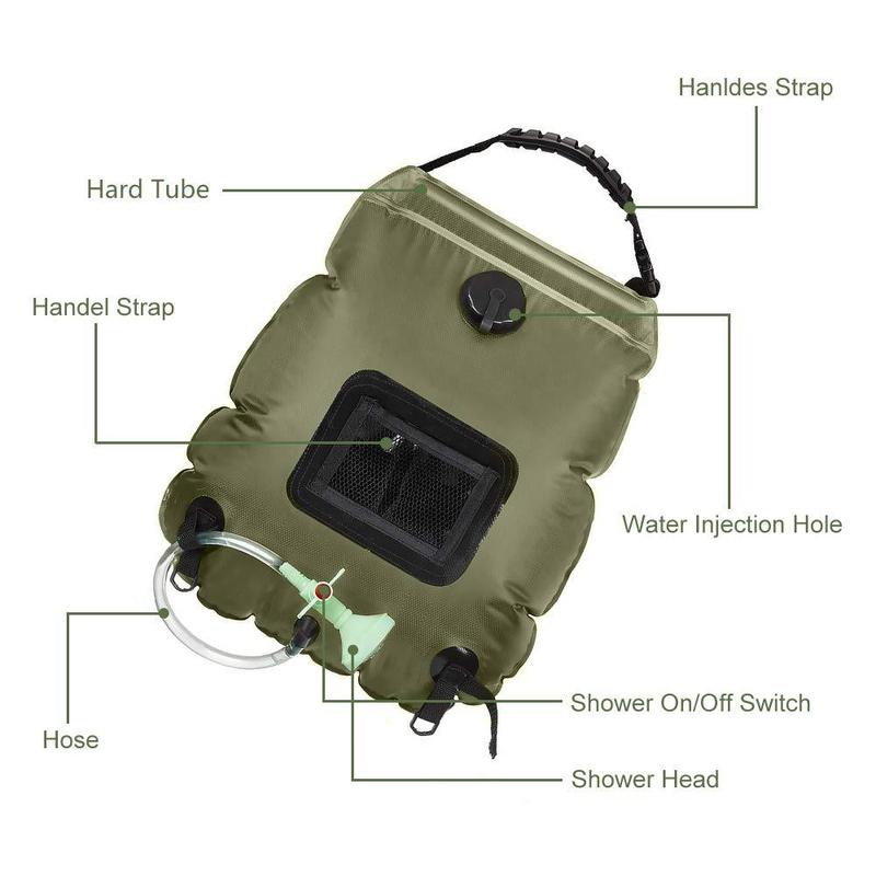 BowLift | Portable Solar Shower Bag for Camping Van and Tents