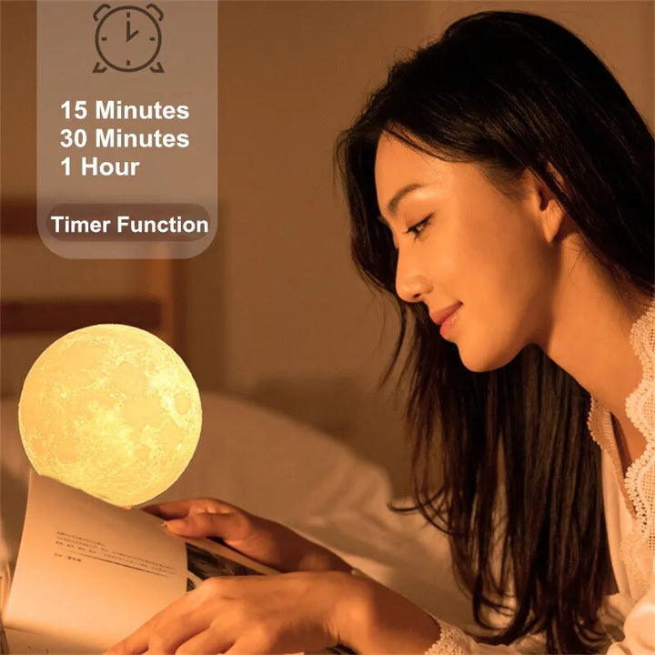 BowLift | Levitating Illusion Color Option Rotating Magnetic Moon Lamp