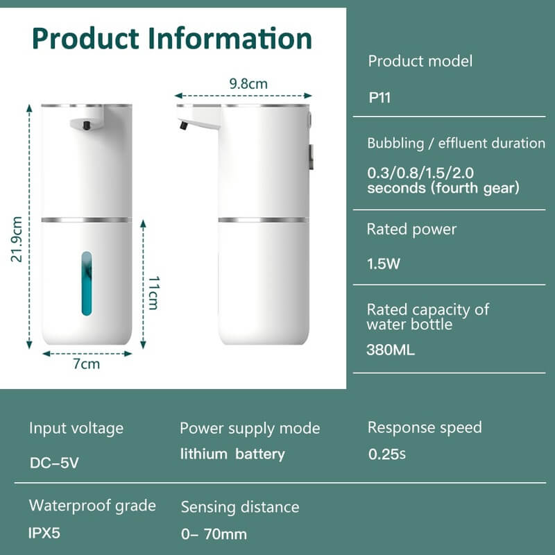 BowLift | Auto Hand Soap Dispenser Wall Mounted Touchless Hand Wash