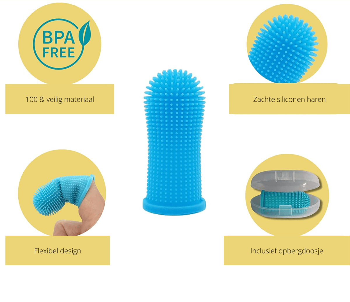 BowLift | 360° silicone finger toothbrush for safe dental care for dogs
