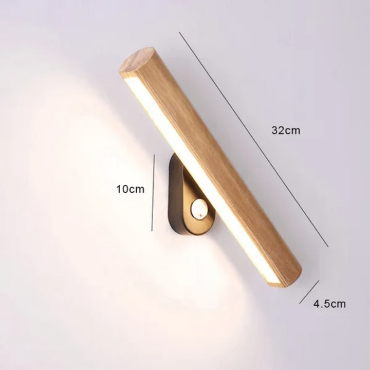 LED Wall Lamp made of Wood – Modern Wall Light for Bedroom | Bowlift