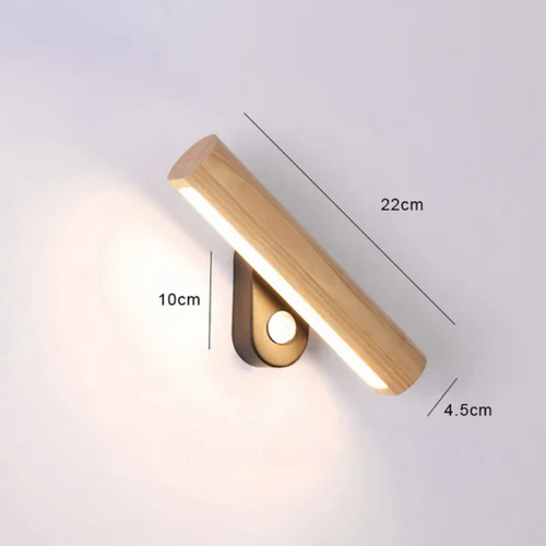 LED Wall Lamp made of Wood – Modern Wall Light for Bedroom | Bowlift