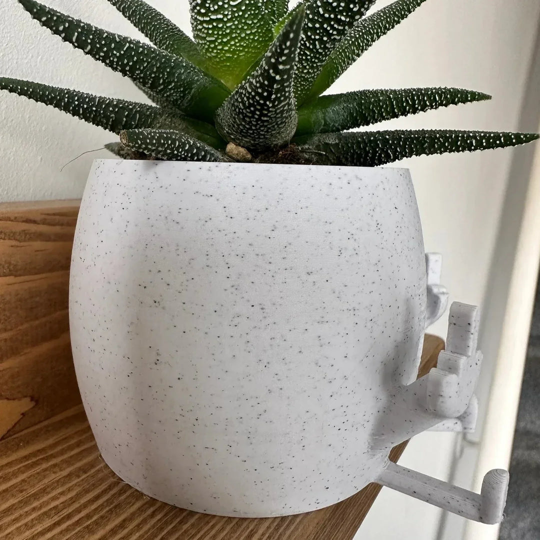BowLift | Smiling Plant Pot with Middle Fingers Up