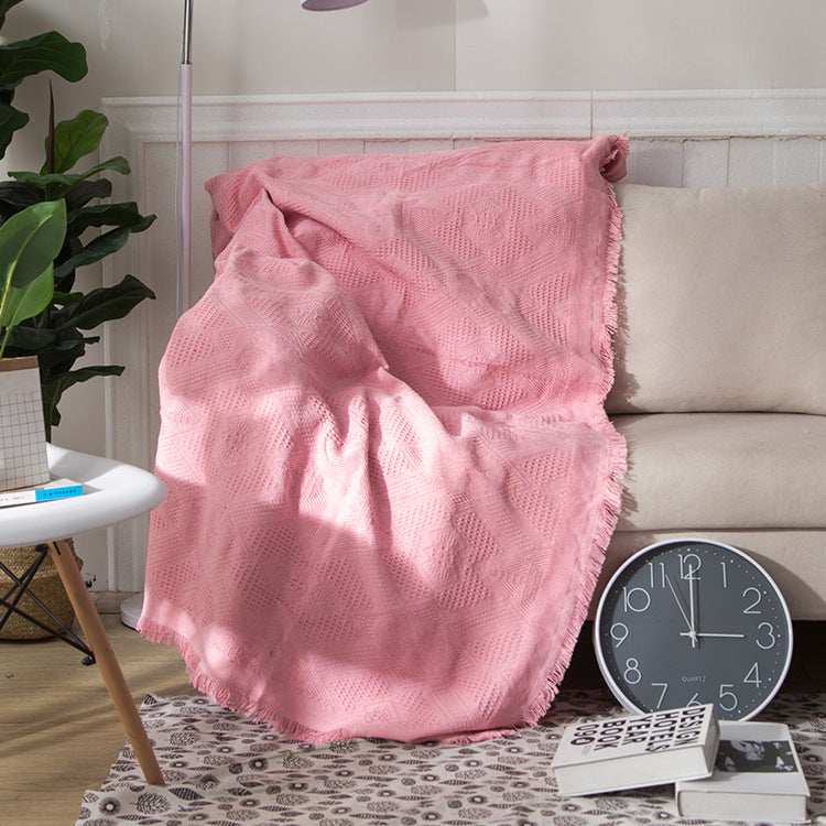 Textured Woven Throw Blanket