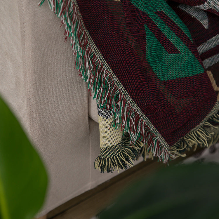 Artistic Geometric Patterned Throw Blanket