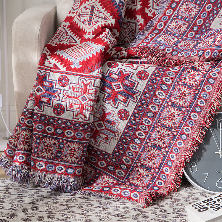 Artistic Ethnic Patterned Throw Blanket