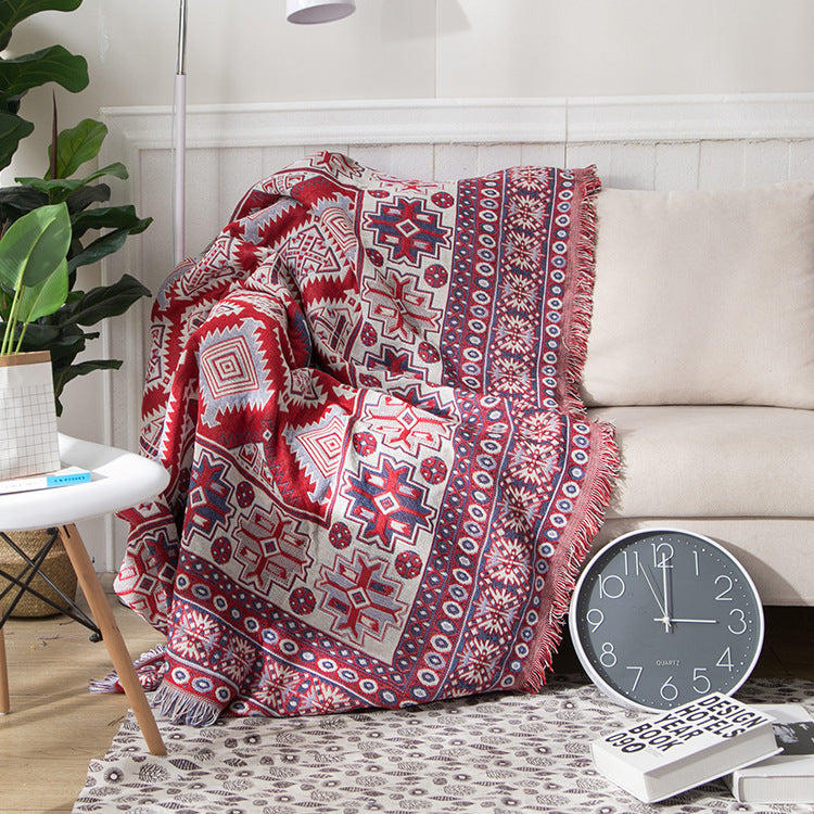 Artistic Ethnic Patterned Throw Blanket