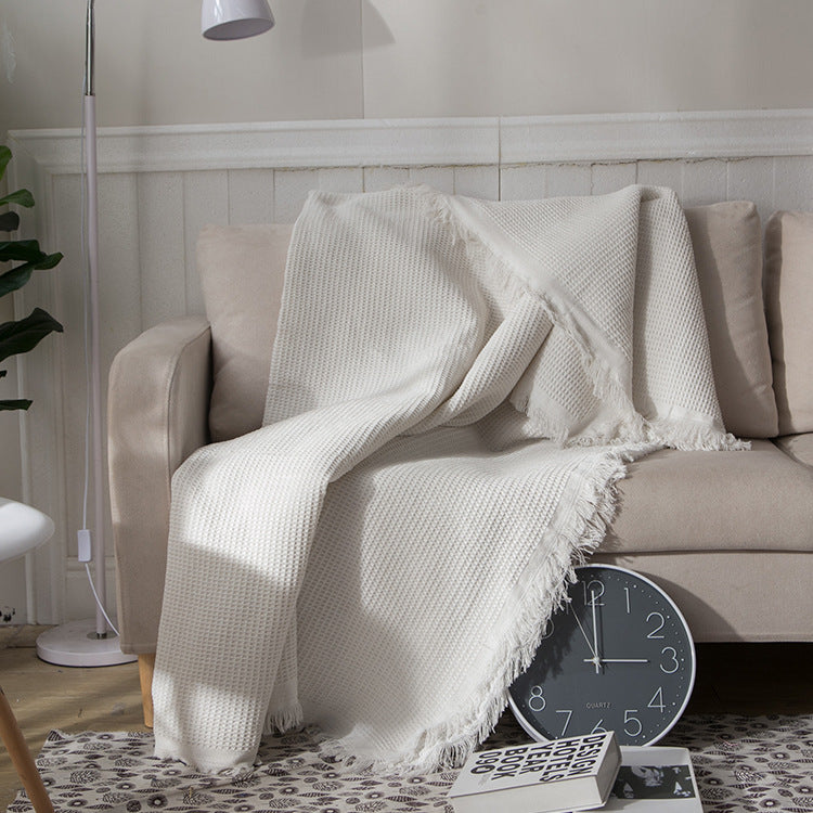 Soft Woven Textured Throw Blanket
