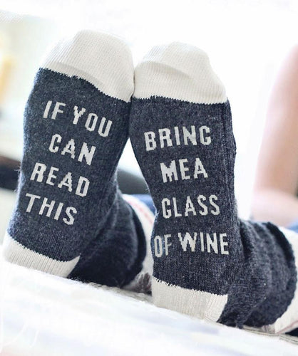 If You Can Read This, Bring Me a Glass of Wine Socks | Bowlift
