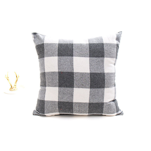 Cozy Checkered Decorative Cushion