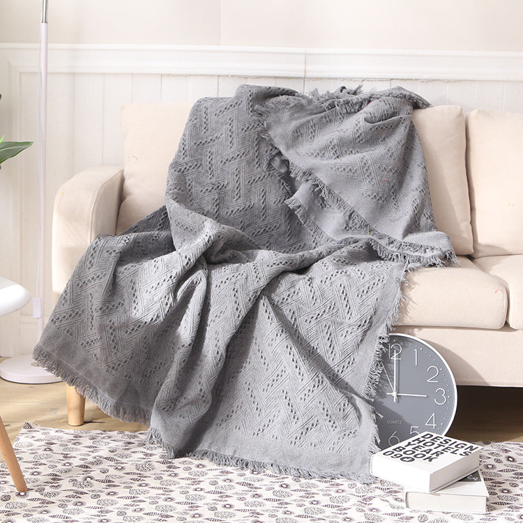 Textured Woven Throw Blanket