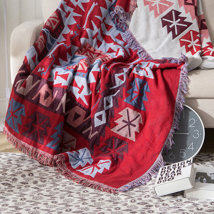 Artistic Ethnic Patterned Throw Blanket