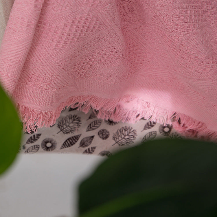 Textured Woven Throw Blanket