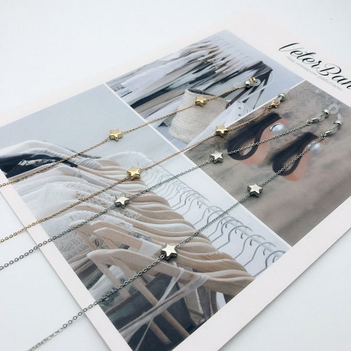 Star-Detail Layered Eyewear Chain Bowlift