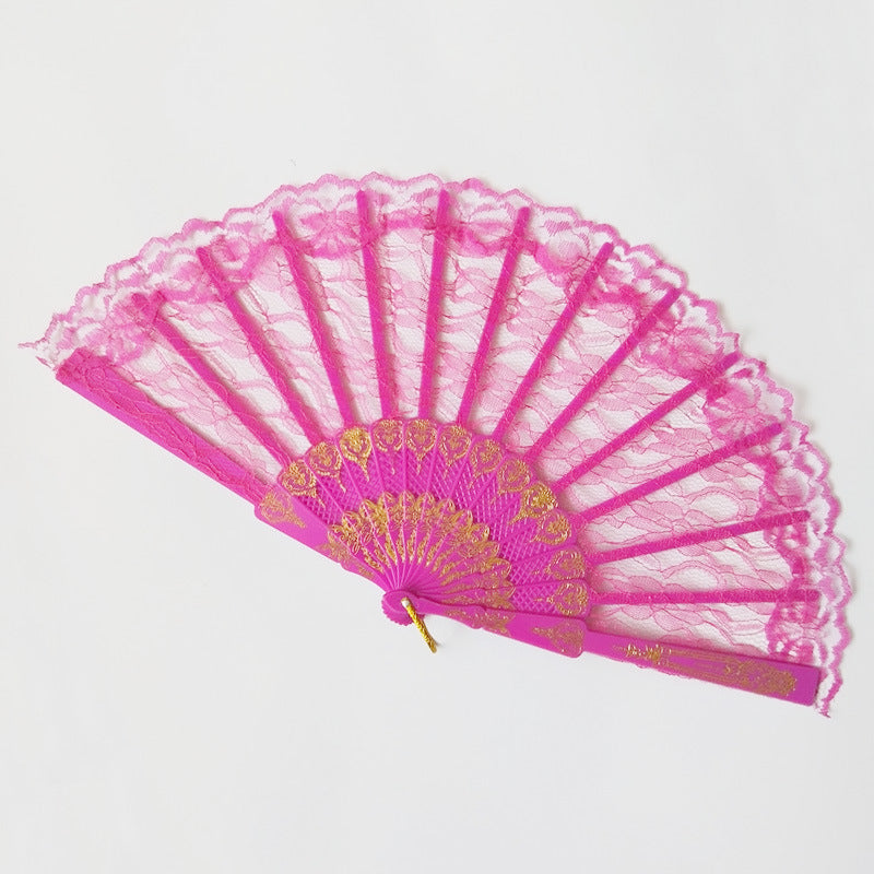 Ladies lace fan with ornate decorations Bowlift
