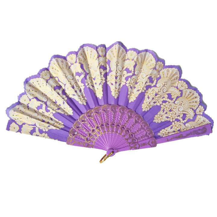 Ladies handcrafted fan with artistic gold decoration Bowlift