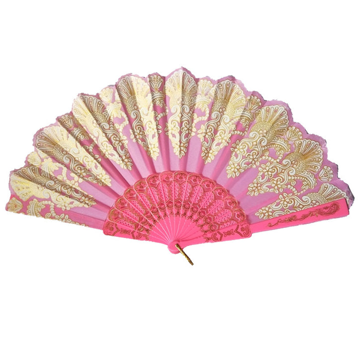 Ladies handcrafted fan with artistic gold decoration Bowlift