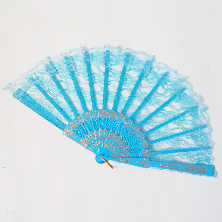 Ladies lace fan with ornate decorations Bowlift