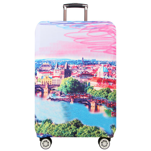 Artistic Cityscape Hard Shell Suitcase Bowlift