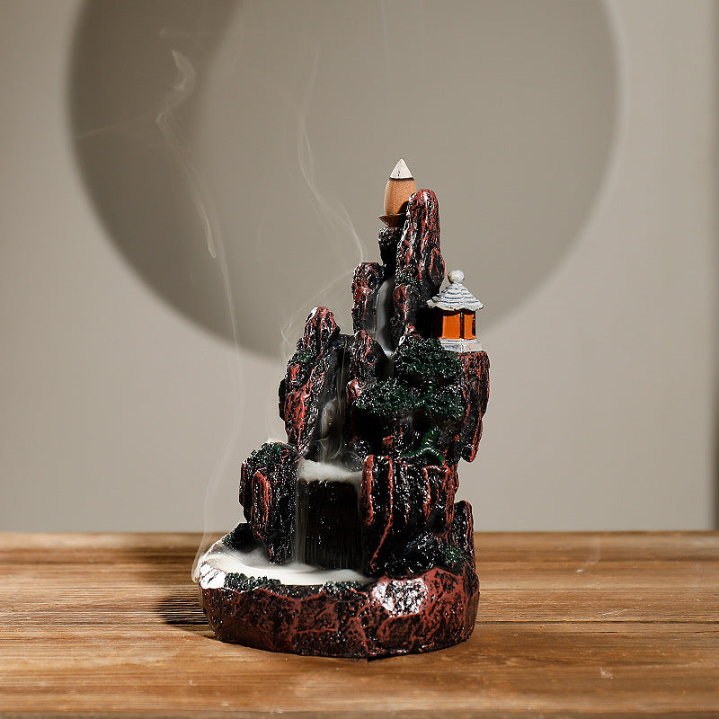 Decorative Mountain Theme Incense Waterfall