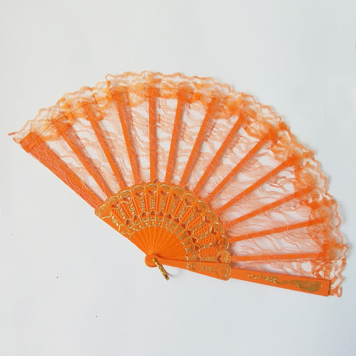 Ladies lace fan with ornate decorations Bowlift